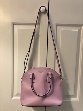 Kate Spade Sylvia Dome Large Crossbody Satchel in Lavender Pebbled Leather
